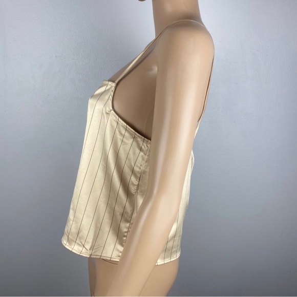 NEW ZARA STRIPED SATIN CROP TOP - Picture 4 of 8